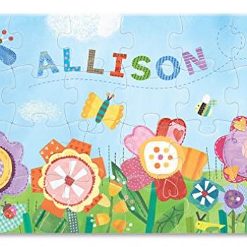 Personalized Jigsaw Puzzle for Kids, 24-Piece - I See Me! (Flowers)