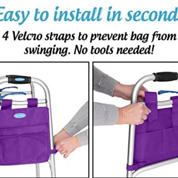 Universal 5-Pocket 11"x11" Walker Side Mini-Pouch (Purple)