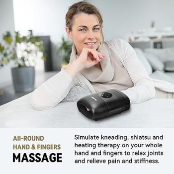 FIT KING Hand Massager with Heat for Hand Massage and Arthritis Carpal Tunnel Finger Numbness Relief - Cordless & Portable & Touch Screen - Birthday Gifts for Women Men Parents- FSA HSA Eligible