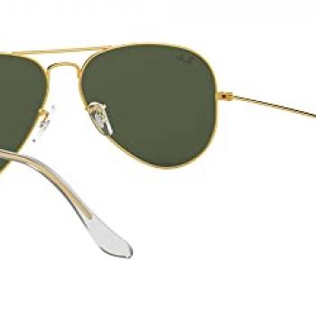 Ray-Ban RB3025 Classic Aviator Sunglasses, Gold/G-15 Green, 62 mm