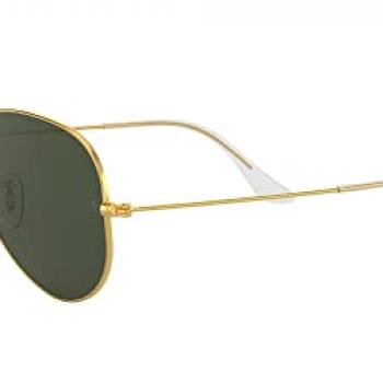 Ray-Ban RB3025 Classic Aviator Sunglasses, Gold/G-15 Green, 62 mm