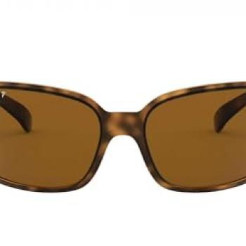 Ray-Ban Women's RB4068 Square Sunglasses, Havana/Polarized B-15 Brown, 60 mm + 0