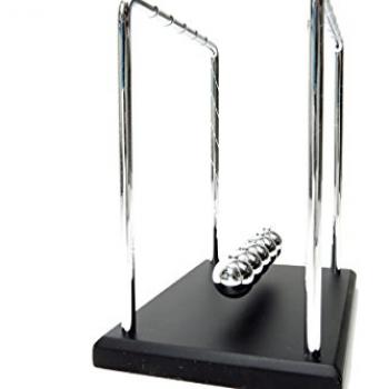 PowerTRC Newtons Cradle Balance Balls 7 1/4" | Science Physics Gadget | Desk Toys & Accessories