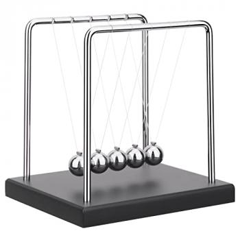 QLKUNLA Newtons Cradle Balance Balls Science Physics Gadget Desktop Decoration Kinetic Motion Toy for Home and Office