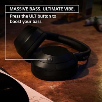 Sony ULT WEAR Noise Canceling Wireless Headphones with Alexa Built-in, Massive Bass and Comfortable Design, Black