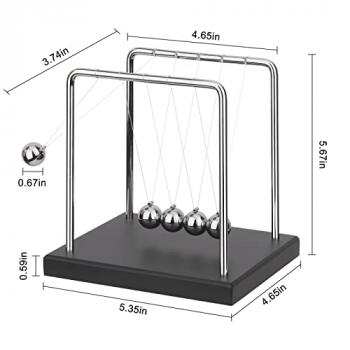 QLKUNLA Newtons Cradle Balance Balls Science Physics Gadget Desktop Decoration Kinetic Motion Toy for Home and Office