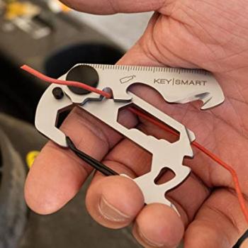 KeySmart AllTul Vulture - 10-in-1 keychain multitool with Bottle Opener, Wrench, Carabiner, Philips Head, Wire Cutter, Flat Head, Spoke, Cutter, Ruler and Keyring Hole, Tool for Camping, Fishing Etc.