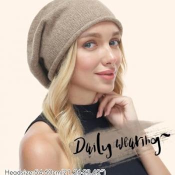 FURTALK Cashmere Slouchy Beanies for Women Winter Hats Soft Warm Beanie Hat Ladies Wool Knitting Skull Beanies