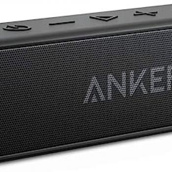 Anker Soundcore 2 Portable Bluetooth Speaker with 12W Stereo Sound, Bluetooth 5, Bassup, IPX7 Waterproof, 24-Hour Playtime, Wireless Stereo Pairing, Speaker for Home, Outdoors, Travel