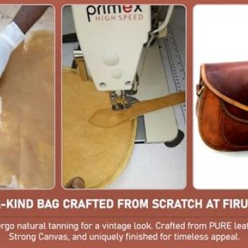 Firu-Handmade Women Vintage Style Genuine Leather Crossbody Shoulder Bag Satchel ladies Purse Saddle Bag Crossover Bags for Women Travel