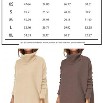 LILLUSORY Sweaters for Women Turtleneck Oversized Cashmere 2024 Pullover Long Mock Batwing Tunic Trendy Clearance Clothes Black