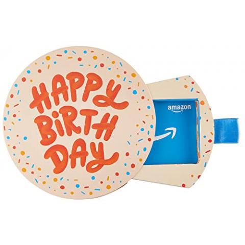 Amazon.com Gift Card for any amount in a Birthday Cake Box Blue