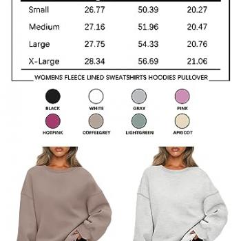 EFAN Womens Sweatshirts Oversized Crew Neck Pullover Sweater Teen Girls Cute Casual Hoodies y2k 2024 Fall Outfits Fashion Clothes Grey M