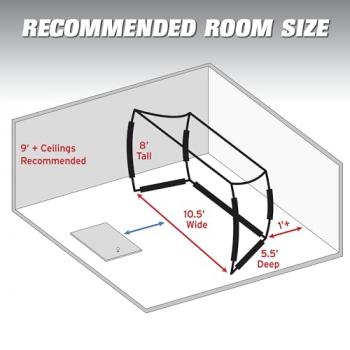 GoSports Range Cage 10 ft x 8 ft Golf Practice Hitting Net with Simulator Impact Screen