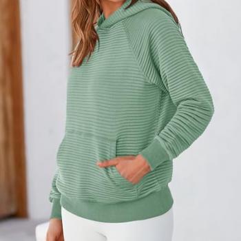 BTFBM Womens Oversized Hoodies 2024 Fashion Sweatshirts Long Sleeve Sweaters Pullover Tops Fall Clothes with Pocket(Solid Light Green,Large)