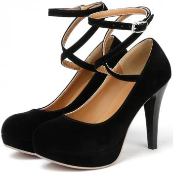 Mostrin Black Platform Heels for Women Sexy Closed Toe Pumps Fashion high Heel for Ladies Comfy Dressy Shoes Size 8