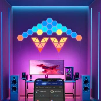 Govee Glide Hexa Light Panels, RGBIC Hexagon LED Wall Lights, Wi-Fi Smart Home Decor Creative Wall Lights with Music Sync, Works with Alexa Google Assistant for Indoor Decor, Gaming Decor, 10 Pack