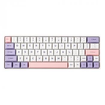 EPOMAKER EP64 60% Mechanical Keyboard, Wireless Gaming Keyboard, 2.4GHz/Bluetooth 5.0/USB-C Custom Keyboard, Hot Swappable, NKRO, Programmable wtih Dye-sub PBT Keycap for Mac/Win (Flamingo Switch)