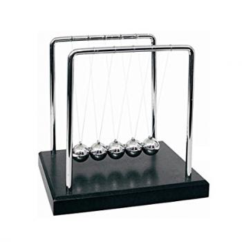 PowerTRC Newtons Cradle Balance Balls 7 1/4" | Science Physics Gadget | Desk Toys & Accessories