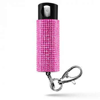 Guard Dog Security Bling it On Pepper Spray, Keychain with Safety Twist Top, Mini and Easy Carry, Lightweight and Fashionable, Maximum Police Strength OC Spray, 16 Feet Range, 0.5 fl oz