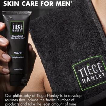 Tiege Hanley Mens Skin Care Set, Advanced Skin Care Routine for Men (System Level 2) - Face Wash Kit for Fines Lines - Men's Skincare Set Includes Face Wash, Facial Scrub, Moisturizer, & Eye Cream