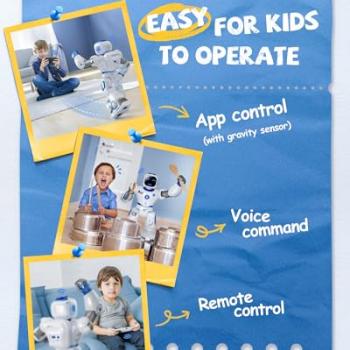 Ruko 1088 Smart Robots for Kids, Large Programmable Interactive RC Robot with Voice Control, APP Control, Present for 4 5 6 7 8 9 Years Old Kids Boys and Girls