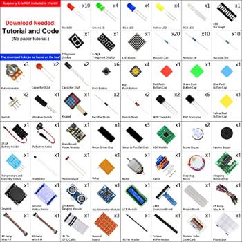 Freenove Ultimate Starter Kit for Raspberry Pi 5 4 B 3 B+ 400, 558-Page Detailed Tutorial, Python C Java Scratch Code, 223 Items, 104 Projects