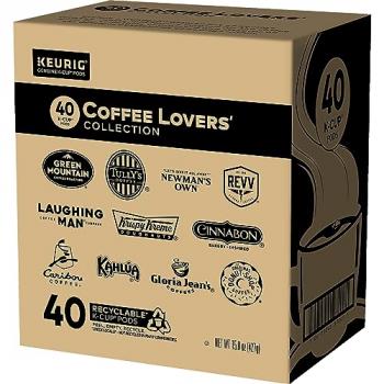 Keurig Coffee Lovers' Collection Sampler Pack, Single-Serve K-Cup Pods, Compatible with all Keurig 1.0/Classic, 2.0 and K-Café Coffee Makers, Variety Pack, 40 Count