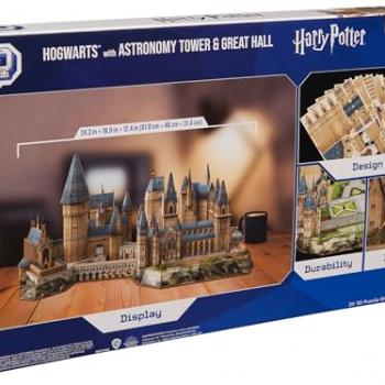 4D Build, Harry Potter Deluxe Hogwarts Castle with Astronomy Tower & Great Hall Over 2ft. Wide Model Kit 384 Pcs | 3D Puzzles for Adults & Teens 12+