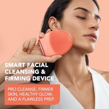 FOREO LUNA 4 Face Cleansing Brush | Firming Face Massager | Anti Aging Face Care | Enhances Absorption of Facial Skin Care Products | Simple Skin Care Tools | Balanced Skin