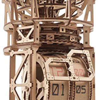 UGEARS Wooden 3D Puzzles for Adults - Astronomer Table Clock with Tourbillon Model Kit - Mechanical Clock Kit Functional DIY Miniature Kit Wood Crafts for Adults - Gifts For Puzzle Lovers - 338 Pieces