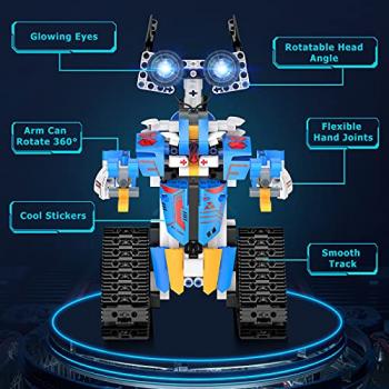 Henoda Robot Toys for 8-16 Year Old Boys Girls Kids with APP or Remote Control Science Programmable Building Block Kit, STEM Projects Educational Birthday Gifts