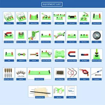 EUDAX School Physics Labs Basic Electricity Discovery Circuit and Magnetism Experiment kits for High School Students Electromagnetism Elementary Electronics