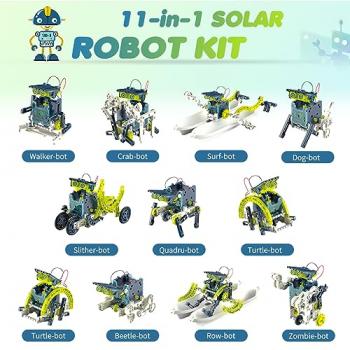 Hot Bee 12-in-1 STEM Solar Robot Kit - STEM Projects for Kids Ages 8-12, Learning Educational Science Kits, DIY Building Toys, Birthday for 8 9 10 11 12 13 Year Old Boys Girls