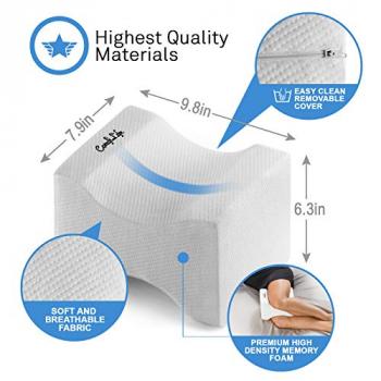 ComfiLife Orthopedic Knee and Leg Pillow for Side Sleepers Sleeping - 100% Memory Foam for Back Pain, Hip Pain Relief