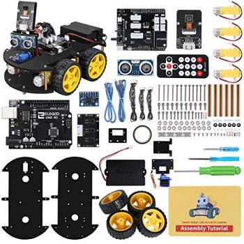 ELEGOO UNO R3 Smart Robot Car Kit V4 for Arduino Robotics for Kids Ages 8-12 12-16 STEM Toys Science Kits Coding Robots Toys for 8+ Year Old Boys Girls Teens Cool Engineering Building Projects