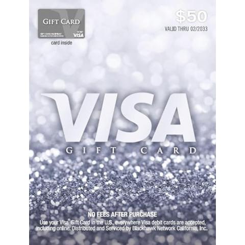 Visa $50 Gift Card (plus $4.95 Purchase Fee)