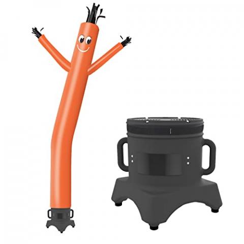 MOUNTO 10ft Inflatable Dancer Waving Tube Man Puppet for Store Sign (Orange)