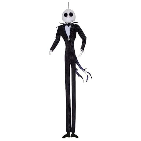 Disney The Nightmare Before Christmas Jack Skellington Full Size Poseable Hanging Character Decoration, Polyester, Multi