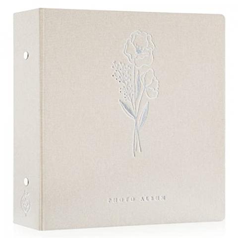 Lanpn Photo Album 4x6 600 Pockets Photos, Linen Cover Large Picture Albums Holds 600 Horizontal and Vertical Photos Beige