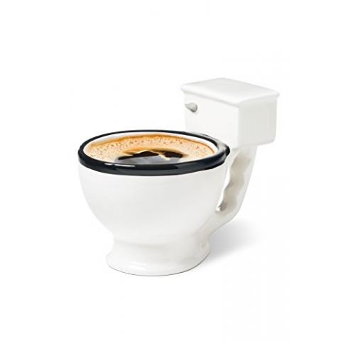 BigMouth Inc Toilet Mug - Funny Coffee Cup for Men, Women - Novelty Toilet Bowl Mug - Hilarious Gag Gift for Holidays, Birthday, Secret Santa Party - Ceramic Bathroom Mug for Home, Office - 12 Oz