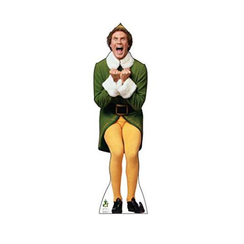 Cardboard People Buddy The Elf Excited Life Size Cardboard Cutout Standup - Elf (2003 Film)