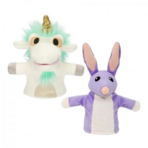 Bluey 2-Pack of Plush | Unicorse and Bob Bilby Puppets | Perfect Sized to Fit onto Toddler's Hands | Amazon Exclusive