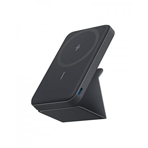 Anker 622 Magnetic Battery (MagGo), 5,000mAh Foldable Magnetic Wireless Portable Charger with Stand and USB-C Port (On the Side), Magsafe-Compatible for iPhone 16/15/14/13 Series