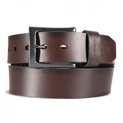 Carhartt Men's 34 Rugged Burnished Leather Box Belts, Brown