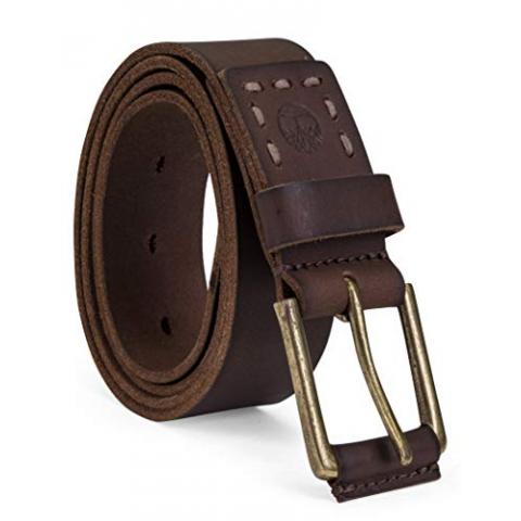 Timberland Casual Leather Classic Men Everyday Belts, Dark Brown, 34