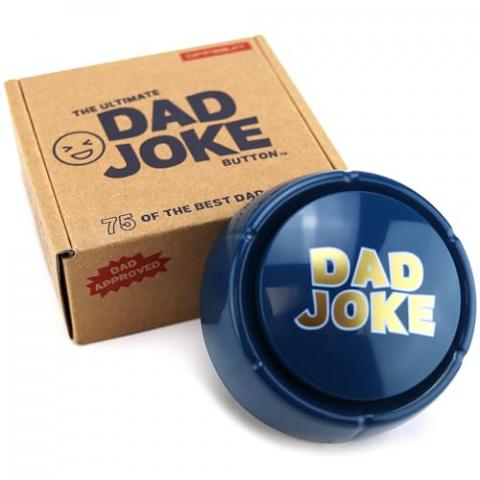 The Ultimate Dad Joke Button Funny Gift for Dads and Fathers 75 Hilarious Dad Jokes - Ready to Gift Box, Fun for Dads, Kids, Grandpa, Uncles, The Gift of Laughs, Hilarious Family Friendly Jokes