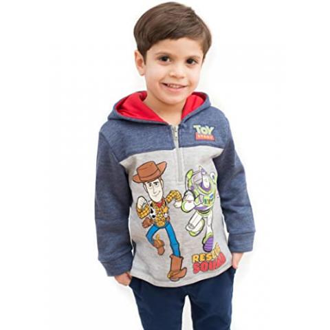 Disney Pixar Toy Story Woody Buzz Lightyear Big Boys Fleece Half Zip Hoodie 12