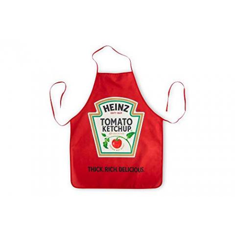 Heinz Tomato Ketchup Cooking Apron | BBQ Grilling And Cooking Essentials | Serving Chef Apron With Long Ties | Home Kitchen Gift Ideas | One Size Fits Most Adults