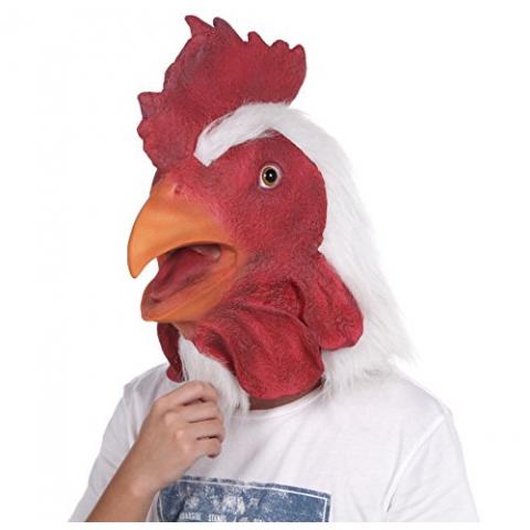 Lubber Latex Rooster Animal Head Mask For Halloweem Costume Cosplay